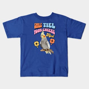 Cute Cockatiel - Smile Tiel Your Cheeks Hurt Kids T-Shirt